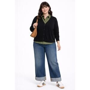 Banana Republic V-Neck Button Up Cardigan Cotton Blend Sz: XL